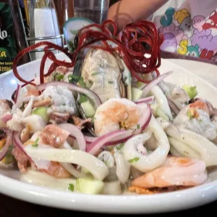 Mixed seafood ceviche