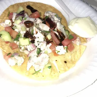 Tostada de ceviche