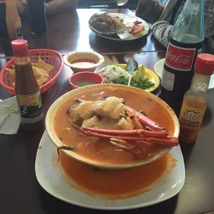 Caldo 7 Mares was huge! &amp; super good. Not to fishy just how I like it.