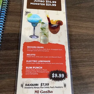 Drink Menu Aug 2022