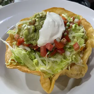 Shrimp taco salad