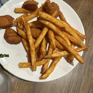 Kids chicken nuggets and fries