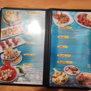 Updated menu with prices.