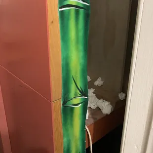 On your way out of the restroom you'll see this to your right. How can management be so bad that old dirty napkins have an entire PILE?