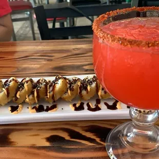 SHRIMP TEMPURA ROLL, EMPANADAS DE CAMARON, 3 TACOS GOVERNADOR DE CAMARON,