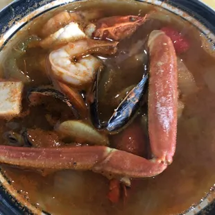 Seafood soup was delicious