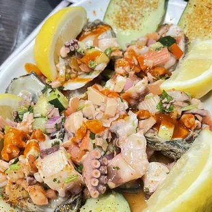 Ostiones con Ceviche