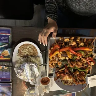 The azteca plate. They said for two people. This could feed 3-4