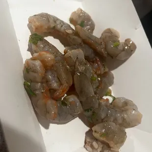 Sold raw shrimp