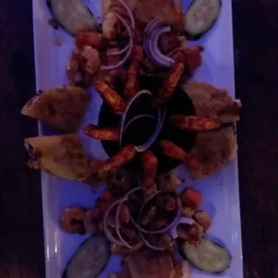 a plate of food on a table