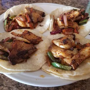 Here again and this place never fails to impress me, these are delicious tacos botana...delicious grilled fish &amp; veggies w amazing seasoning
