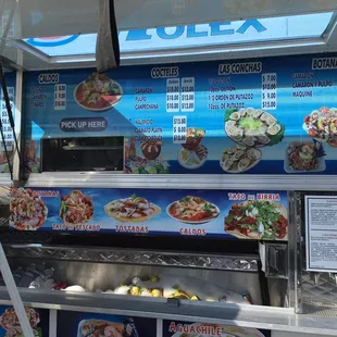  food truck with menus