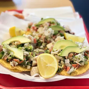 Tostadas de Ceviche de camarón