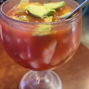 Corel de Camarón I asked them to cut the shrimp into small pieces