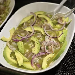 Aguachile Verde con aguacate