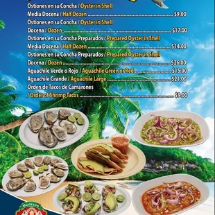 Menu (updated as of July 2021)