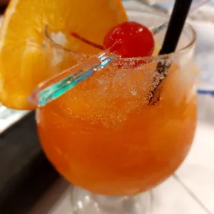 a close up of a drink