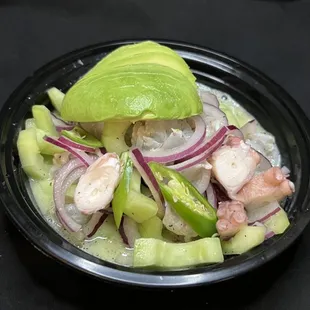 AGUACHILE VERDE CAMARÓN Y PULPO