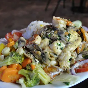 a plate of food on a table