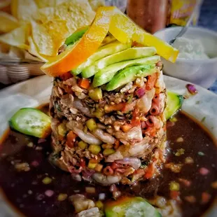 Torre de Mariscos / Seafood Tower - the most amazing seafood dish in Liberal, KS