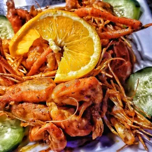 Langostinos - twice the size of a large shrimp, meaty and addictively spicy. Perfection!