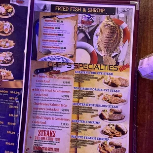 the menu