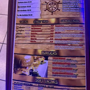 the menu
