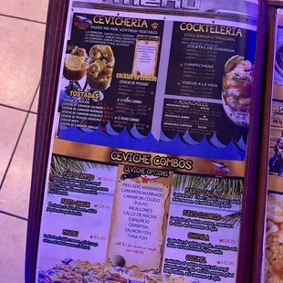 the menu