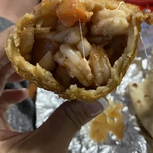 King size Empanadas Camarón with cheese
