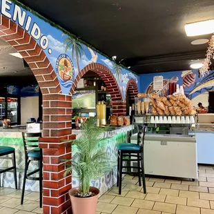 the interior of a restaurant