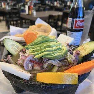 Aguachiles de Pulpo y Camaron
