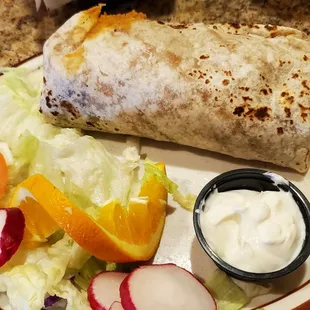 My Asada Burrito con Crema