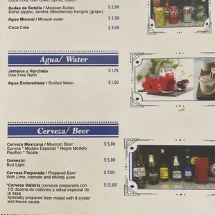 Example of their beverage prices updated as of July 15 2024.