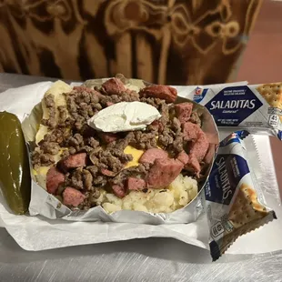 Papa asada mixta