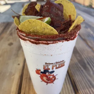 Micheladas c/ carne seca