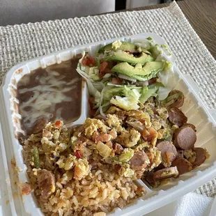 Huevos a la Mexicana con jamón