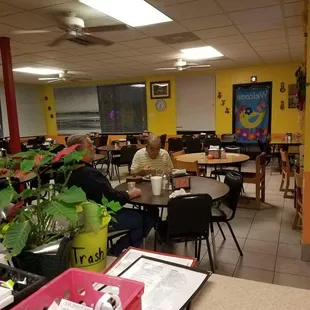 Other customers eating