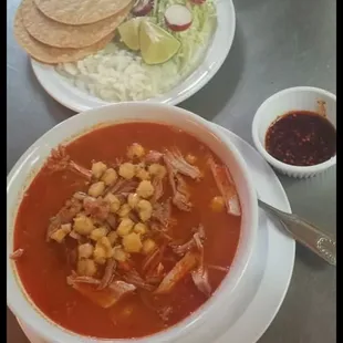 Pozole estilo jalisco