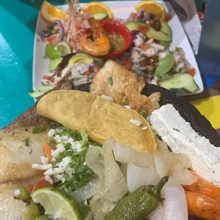 Molcajete &amp; ceviche a la playa