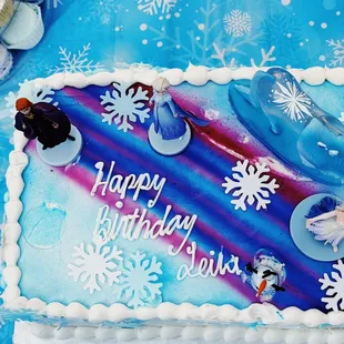 Our red velvet Elsa cake