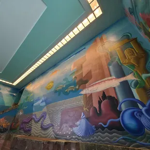 Wall mural/artwork inside museum