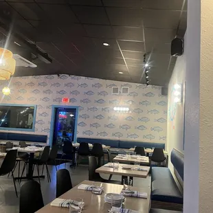 Fish wall and tables