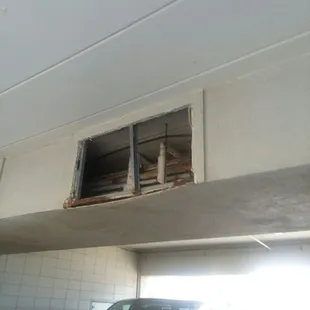 Above the under hotel parking, what is it? I don't know either, but for $250 a night ya think they would cover up the 4 of them I seen.