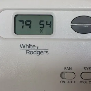 The lowest was 78 for a few hours if we opened the curtains to enjoy the view we paid for it would heat up the room to over 85