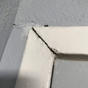 Newly renovated door frames with artistic cracks...