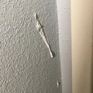 Creative wall texture or lazy maintenance crew? You decide!