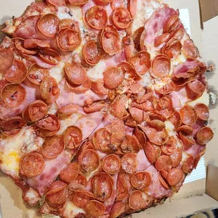 Pepperoni and Canadian bacon.