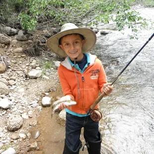 First fish fly fishing