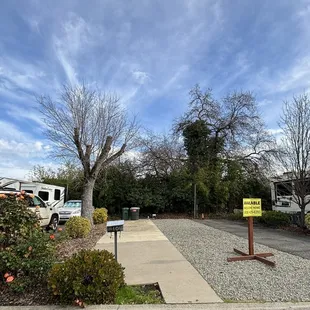 If you drive through the park, vacant spaces are clearly signed