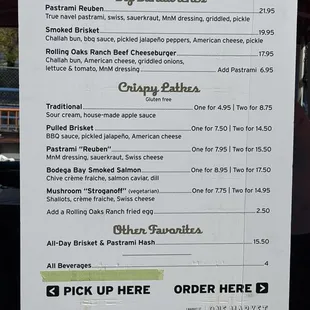 Menu with the best deal off menu in the frame below